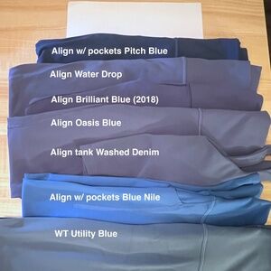 Lululemon color comparison - DUSTY BLUES! -- DO NOT BUY